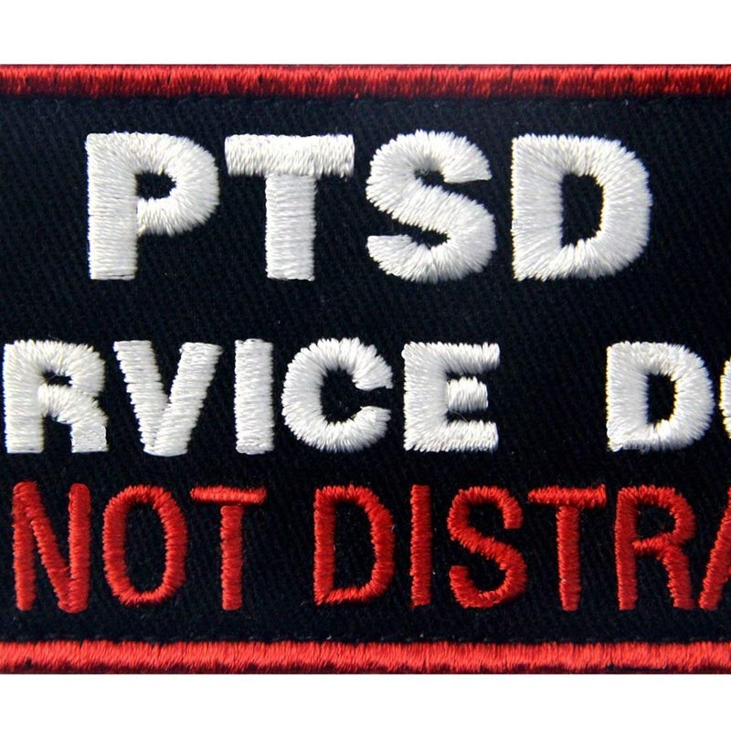 ODSP Service Dog PTSD Do Not Distract, Not All Disabilities are Visible, Stress Stress Anxiety Response Vests/Harnesses Emblem Embroidered Fastener Hook Loop Backing Patches - Image 3